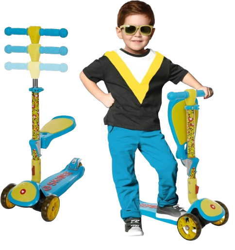 Kick Scooter for Kids 3-5 Foldable 3 Wheel Scooter with Lean-to-Steer