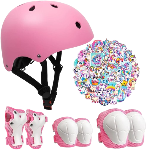 Kids Bike Helmet Set,CPSC Certified with Knee Elbow Wrist Pads Guards
